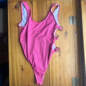 Pink & Orange Sparkly One-Piece Swimsuit